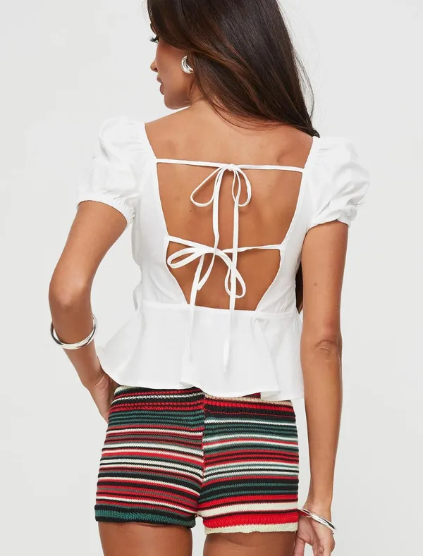 Edikted White Top Backless tie  - Image 5