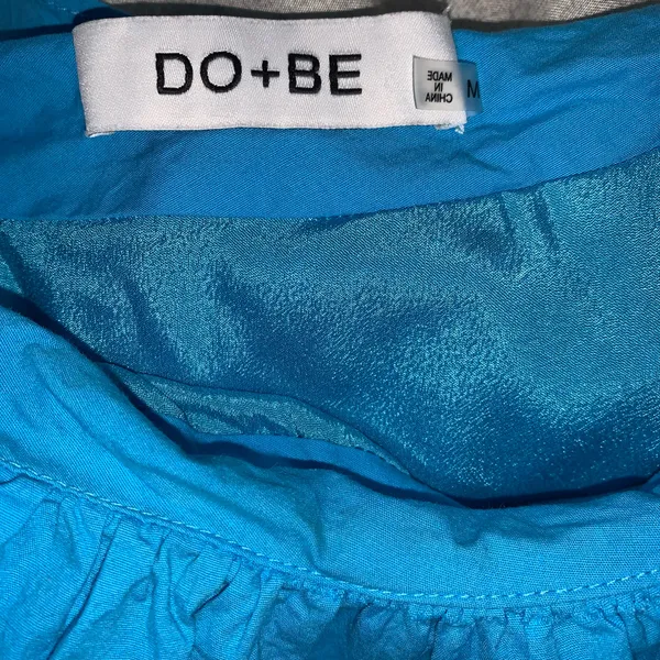 Do+Be One Shoulder Ruffle Romper In Ocean Blue Size Medium - Image 5