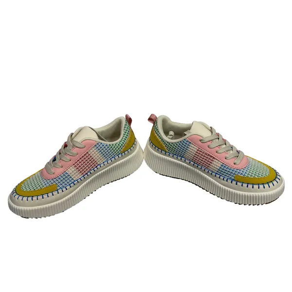 Nicole Miller Brita Bright Multi Color Block Platform‎ Sneakers Womens Size 7.5 - Image 3