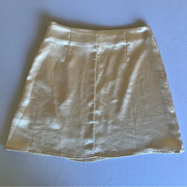 Glam Champagne Side Slit Mini Skirt Size S - Image 5
