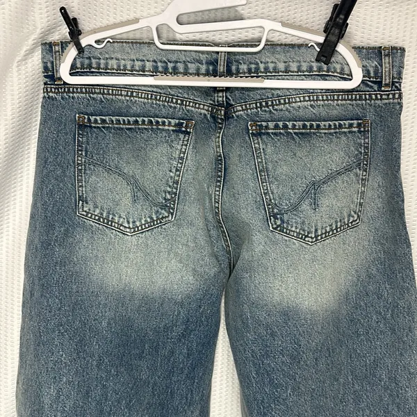 REVICE new with tags Baggy, Straight Leg Jeans in Faded Blue Wash - Image 4