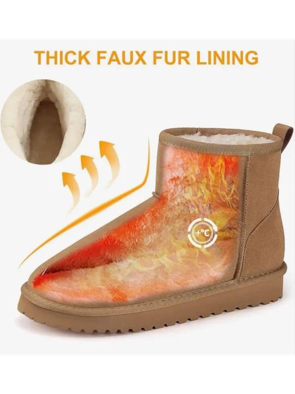 NEW Genuine Suede Boots Platform Mini Snow Boots Ankle Booties 5.5 - Image 5