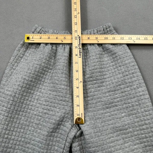 Princess Polly Quilted Sweatpants Womens XS Waffle Knit Jogger Gray High Rise - Image 3