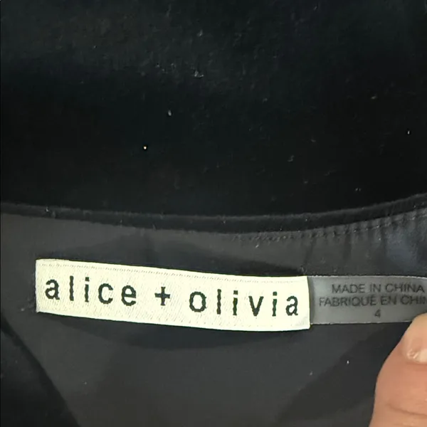 Alice + Olivia Keria Velvet Black Mini A-Line Skirt - Image 9