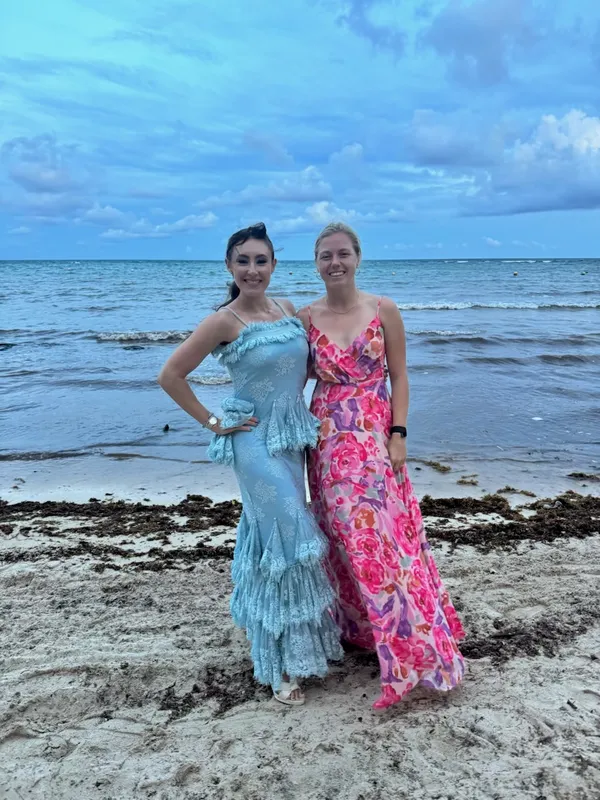Pink Floral Maxi Petal and Pup Dress - Image 2