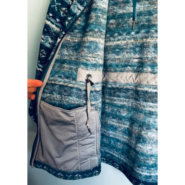 L.L. Bean Sherpa Lined Nordic Fleece Hoodie Jacket Women's Petite Large - Image 3