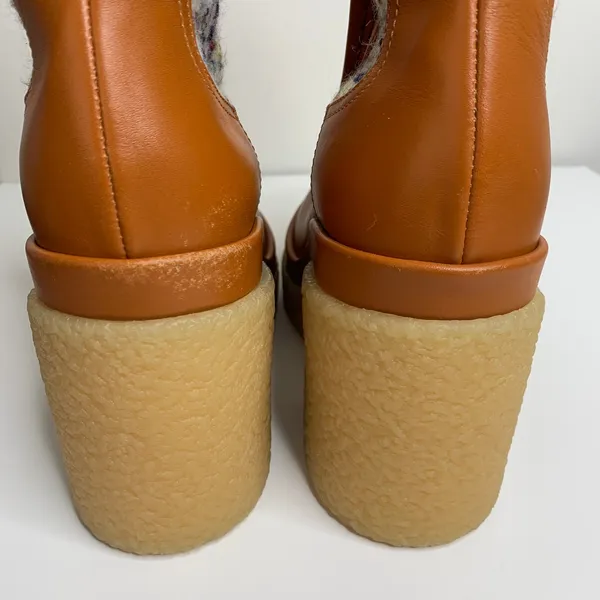 Chloé Jamie Sock Platform Chelsea Almond Boot Luminous Ochre New Size 41 - Image 9