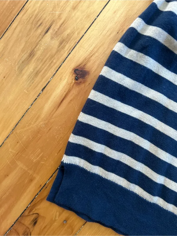 Pact Classic Fine Knit Shell medium Encinitas Stripe Midnight organic cotton - Image 4