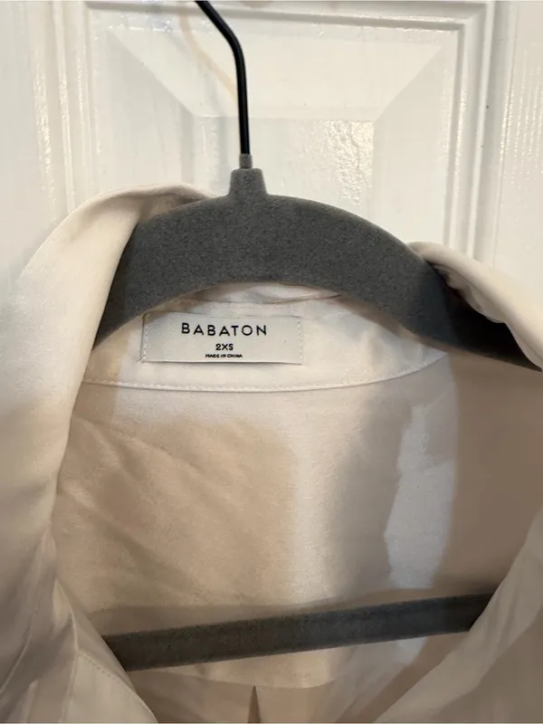 Aritzia Babaton Industry Satin Shirt Cream Size XXS - Image 3