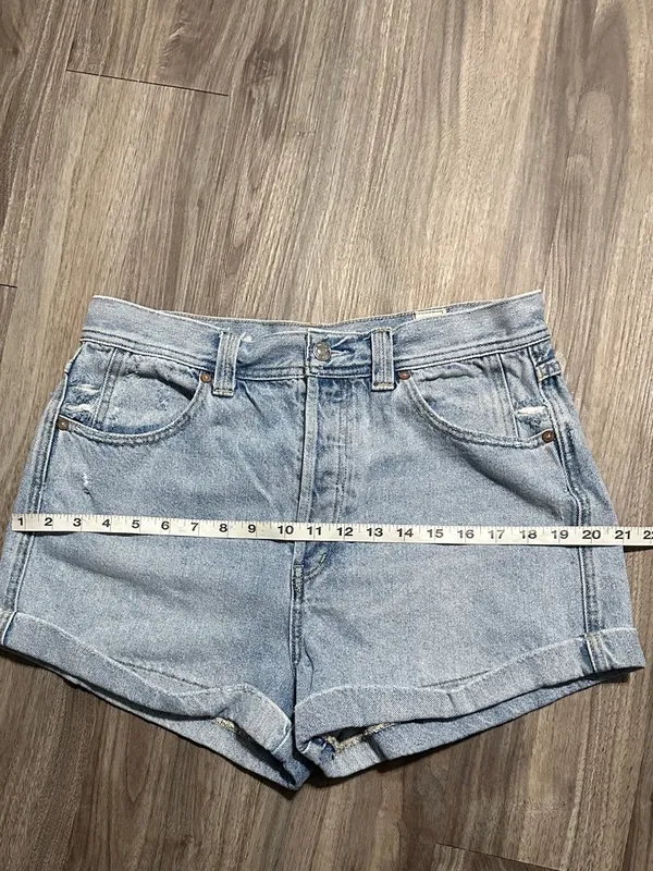 We The Free Light Blue Denim Jean Shorts - Image 4