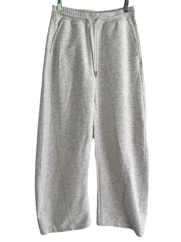 Elleven Light Heather Grey Barrel Leg Sweatpants, Size M - Image 2