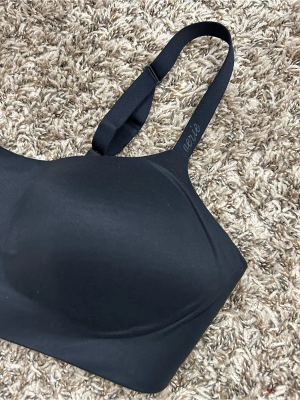 Aerie SMOOTHEZ Bra-ish Wireless Bralette Black Sz L - Image 3