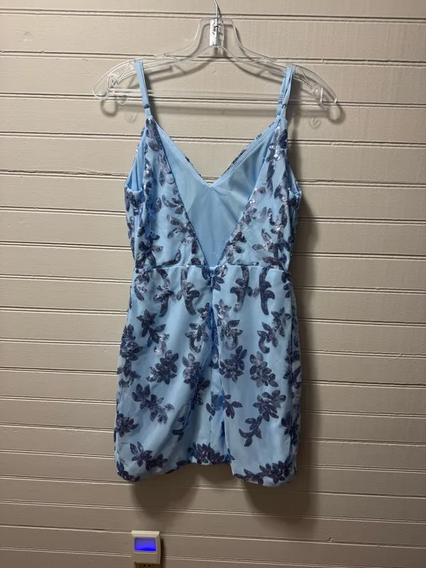 Blue Sequins Homecoming Dress Size 4 - Image 4
