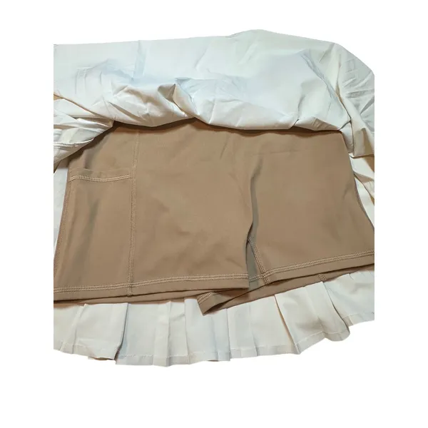 OFFLINE by Aerie Pleated Tennis‎ Skirt Athletic Skort Beige Women's SZM Tennis - Image 4