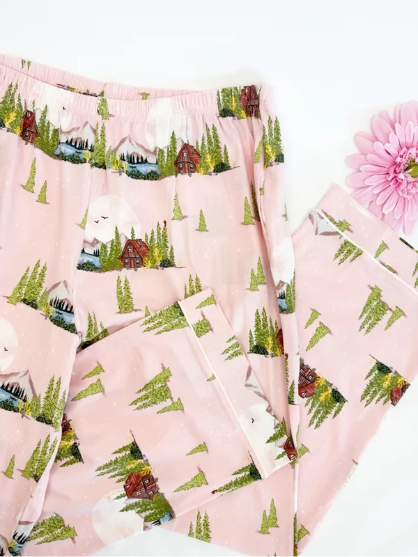 BedHead Pine Lake Classic Long Sleeve Jersey Pajama Set Cabincore Cabin - Image 13