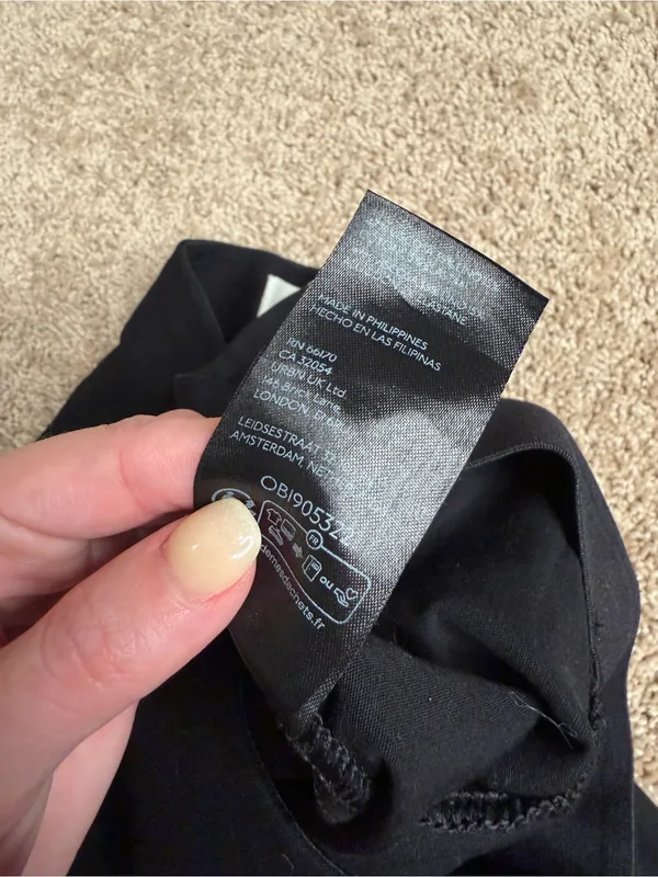Maeve Anthropologie Black Pull On High Rise Pants Front Slit Hem Size Small - Image 3