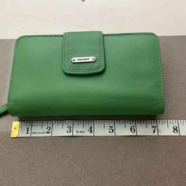 Dockers Bright Green Snap-Closure Continental Wallet LEATHER - Image 2
