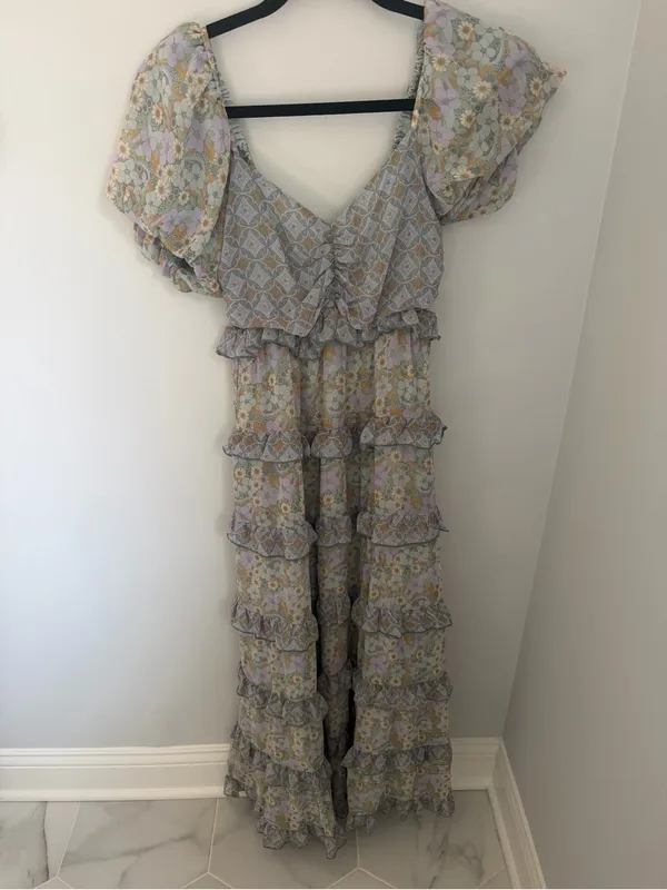 Show Me Your MuMu Colette Maxi Dress Primrose Print - size S - Image 4