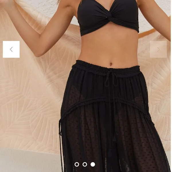 Anthropologie Breezy Sheer Balloon-Leg Pants BLK Motif L NWT IN PACKAGE - Image 4