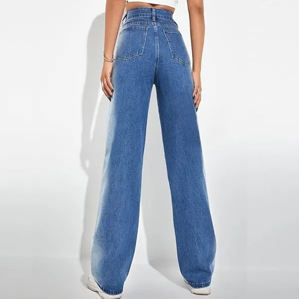 SheIn High Waisted Color Fade Jeans - Image 3
