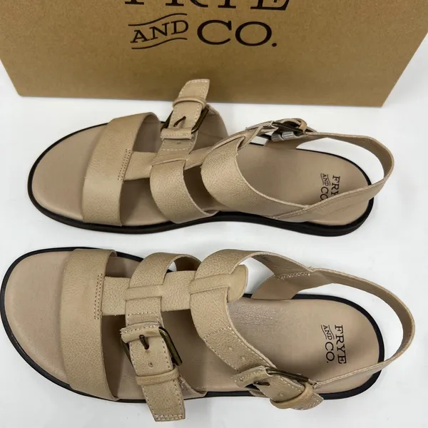 NWT FRYE AND CO Dublyn Sandals‎ Women 7.5 Taupe Gladiator Buckle FO10211 NIB New - Image 7