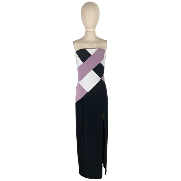 Vintage Jessica McClintock Y2k 90s Strapless Maxi Dress Size Medium - Image 2