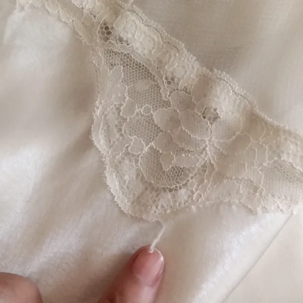 Victoria's Secret Satin Lace Chemise Babydoll Vintage Whimsigoth Fairy M - Image 8
