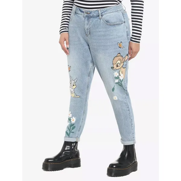 NWOT Her Universe Disney Bambi and Thumper Mom Jeans Plus Size 17 - Image 2