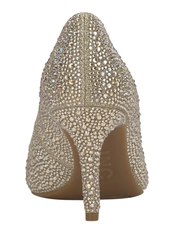 NWT INC International Concepts Zitah Embellished Pointed Toe Pumps Gold Bling 7M - Image 3