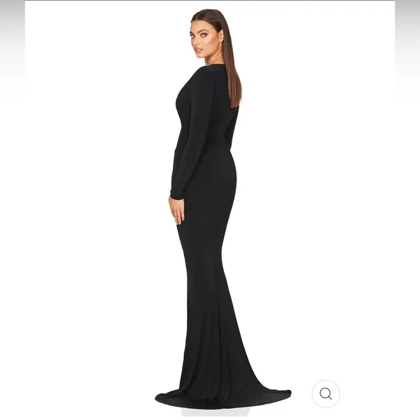 NWT Nookie Plunge Neck Farrah Gown in Black Sz XS‎ $299 - Image 2