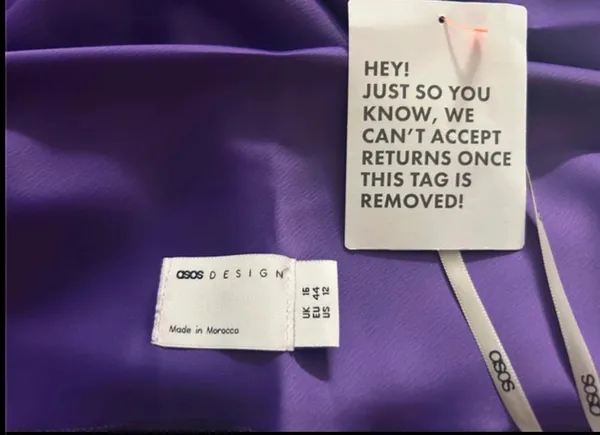ASOS Lilac Satin Open Back Mini Dress NWT US 12 - Image 7