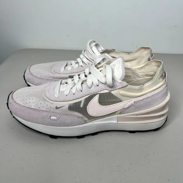 Nike Waffle One White Pink Sneakers Size 8 - Image 7