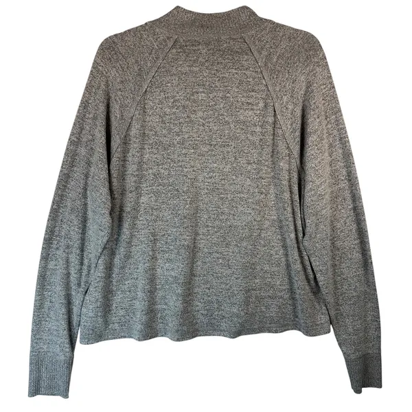 Abercrombie & Fitch Mock Neck Pullover Heather Gray Long Sleeve Top‎ L - Image 2