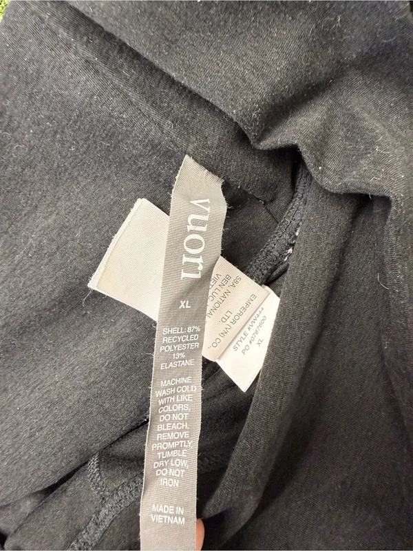 Vuori Clean Elevation Legging‎ Tight 7/8 Black Heather Workout Casual High Rise - Image 2
