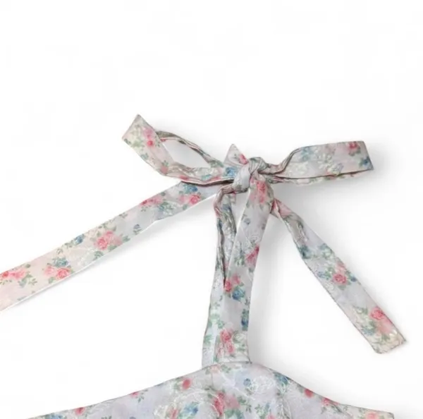 Altar’d State Floral Pink Ruffle Crop Top - Image 3