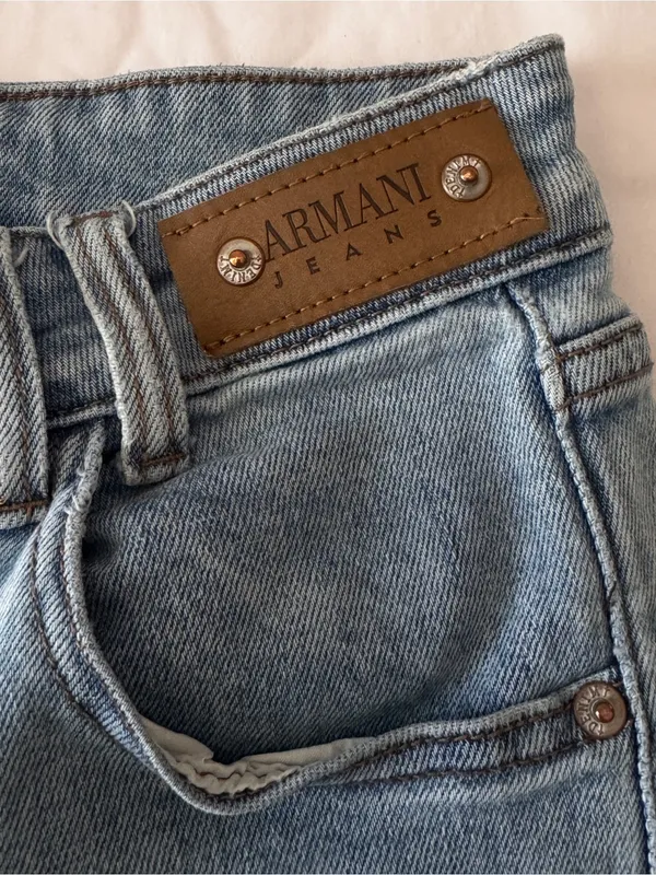 Armani Jeans Light Blue Wide-Leg Flare Jeans - Image 5