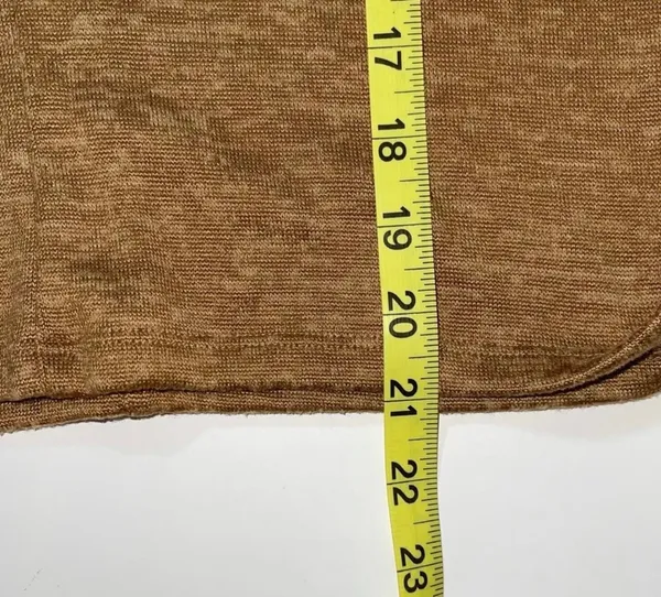 Banana Republic Mock Neck Thin Sweater Dark Tan Soft Knit - Image 9