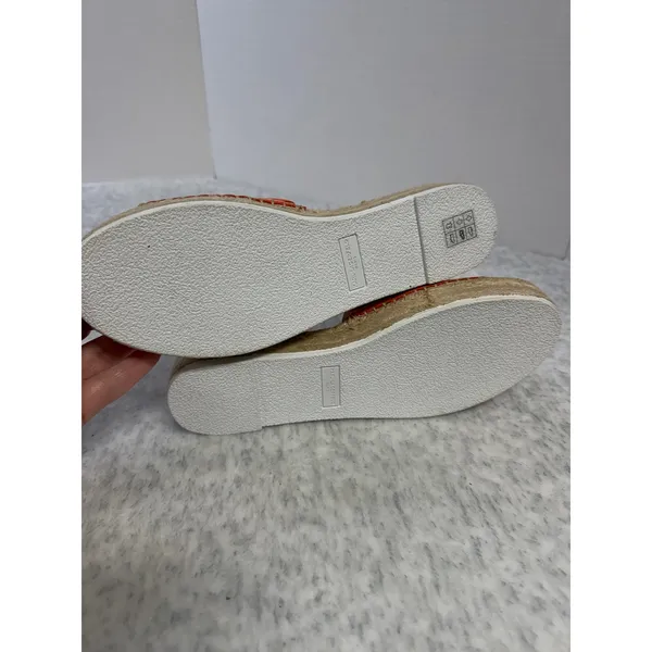 Karl Lagerfeld Paris Cherie Apricot Nappa Leather Espadrille Slide Sandals 9.5 M - Image 8