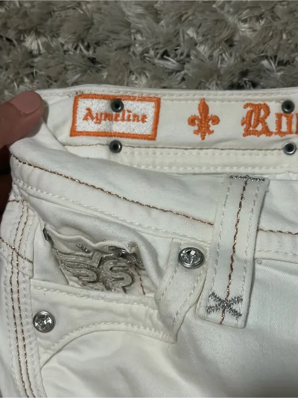 Rock Revival White Women's Skinny Jeans size 26 - Image 5