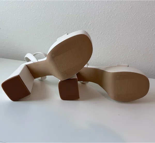Abound White Chunky Heels - Image 3