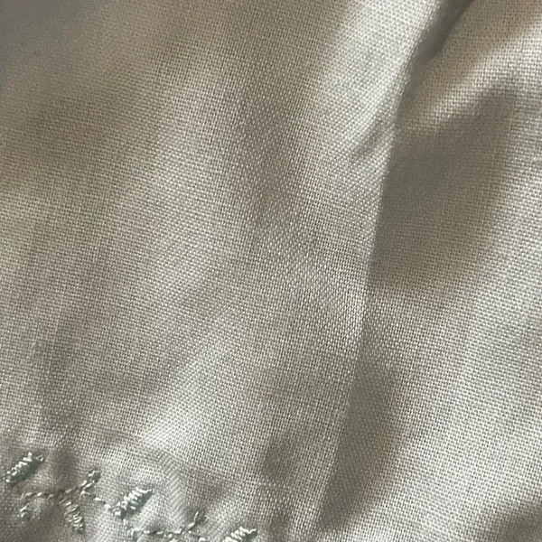 Handmade Embroidered Cotton Camisole Top | Light Blue Satin Ribbon Straps - Image 3