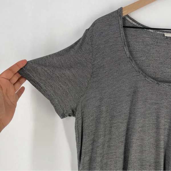 Wilfred Free Thin Stripes Gray Scoop Neck Relaxed Fit Short Sleeve Tee Size‎ L - Image 3