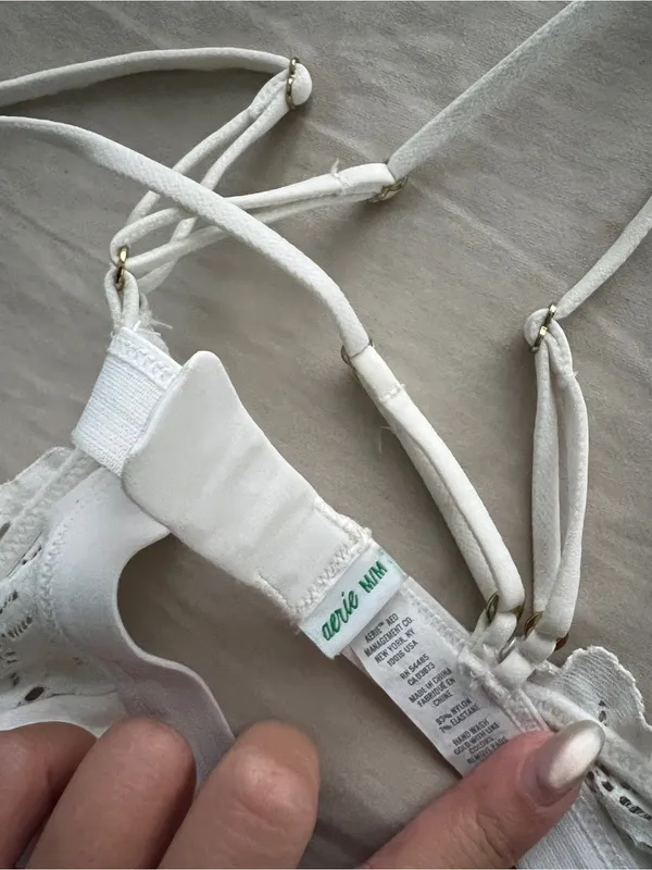 Aerie White Floral Lace Bralette - Image 3