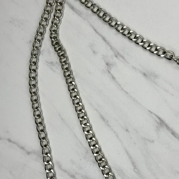 Draped Silver Chain Pants Chain Triple Strand Punk Y2K ✨ - Image 8