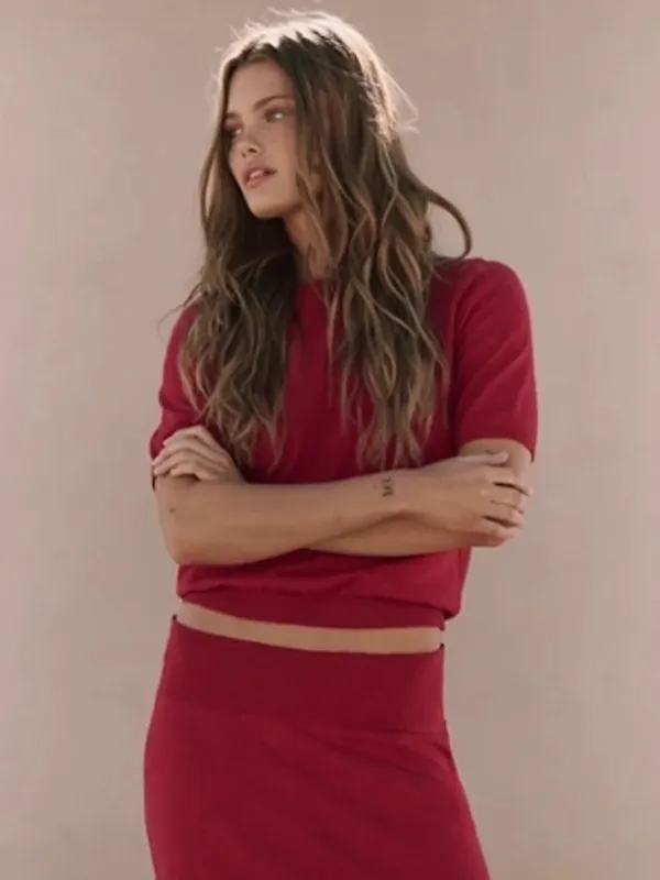 Free People Free-est Isabella Linen Blend Sweater in Deep Cherry Size Large Boho - Image 2
