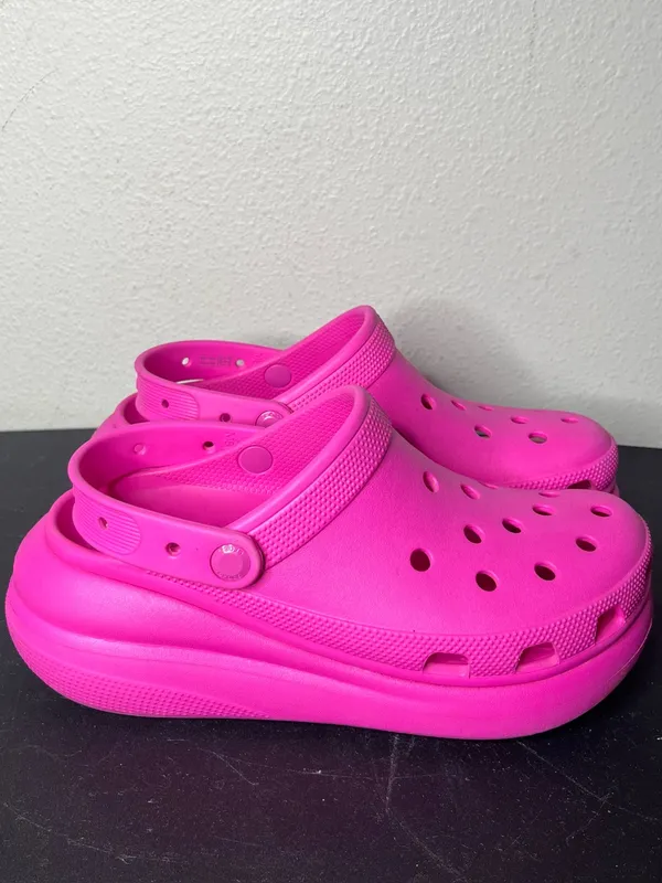 Crocs Classic Crush Slip On Clogs in Fuschia Hot Pink Size 10 - Image 6