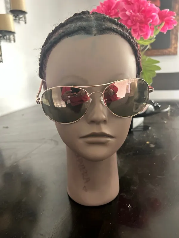 Jessica Simpson Rose Gold Mirrored Aviator Sunglasses - Image 2