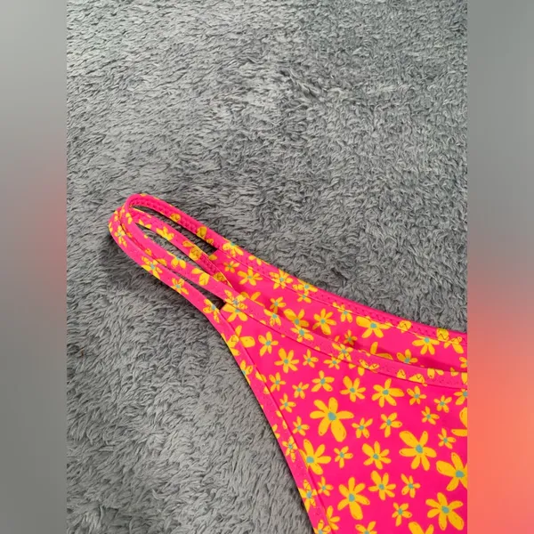 Kulani kinis Floral Pink bikini swimsuit Bottoms large - Image 2