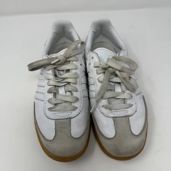 Adidas Samba OG Sneaker White Grey Gum Leather Suede Womens Size 7 - Image 2