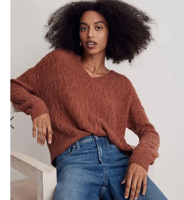 Madewell Alna V-Neck Sweater - Image 7